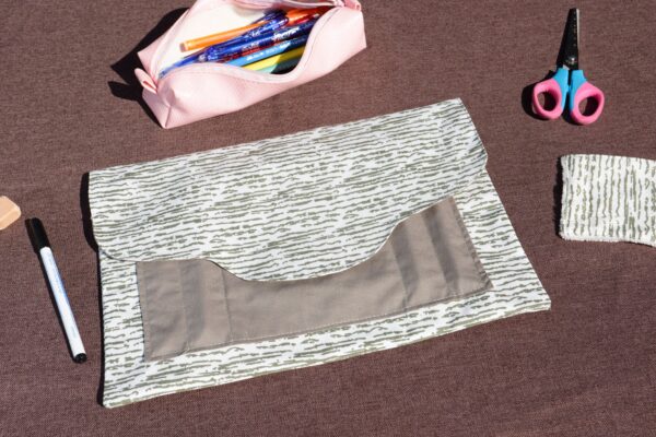 Pochette ardoise kaki
