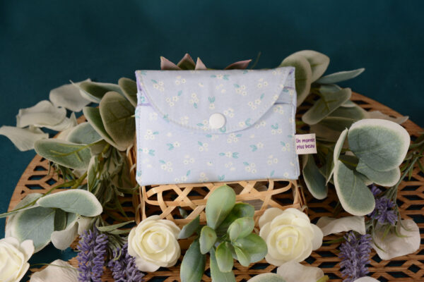 Porte cartes Fleurs ciel
