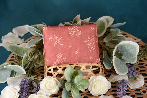 Porte cartes Fleurs prune – Image 3