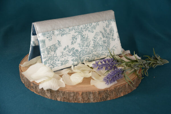 Protège chéquier toile de Jouy